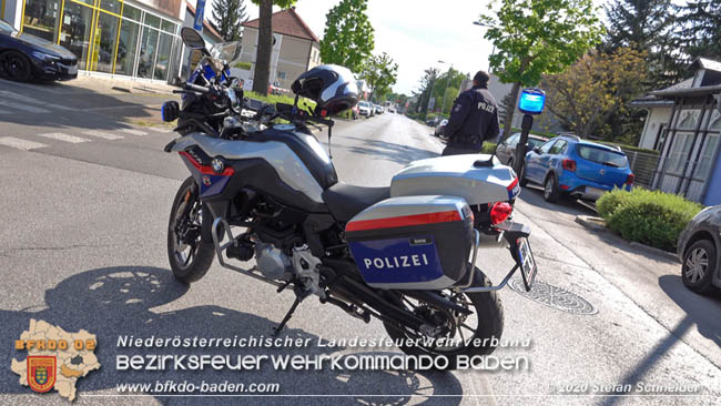 20200428 Verkehrsunfall in Baden Vslauerstrae  Foto:  Stefan Schneider BFK Baden
