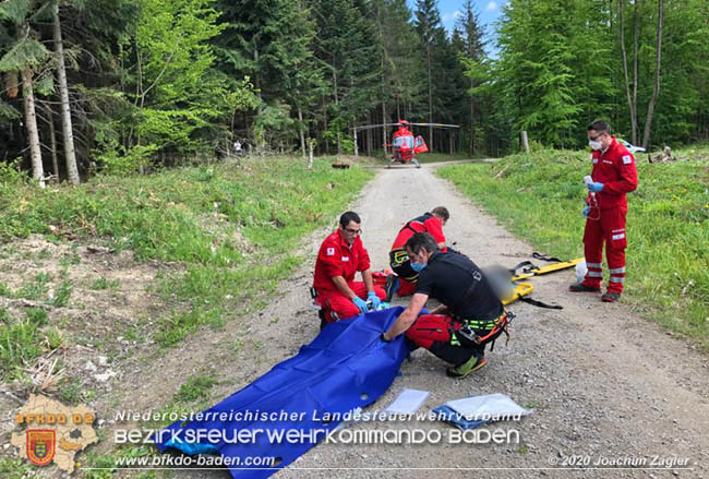 20200506 Reitunfall im Waldgebiet Ranzenbach bei Klausen-Leopoldsdorf  Foto:  Joachim Zagler FF Alland