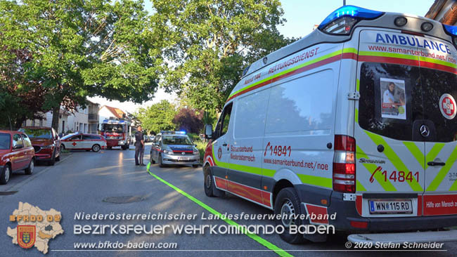 20200606 Brand in einem Tribuswinkler Einfamilienhaus Foto: © Stefan Schneider BFK Baden 20200606 Brand in einem Tribuswinkler Einfamilienhaus Foto: © Stefan Schneider BFK Baden