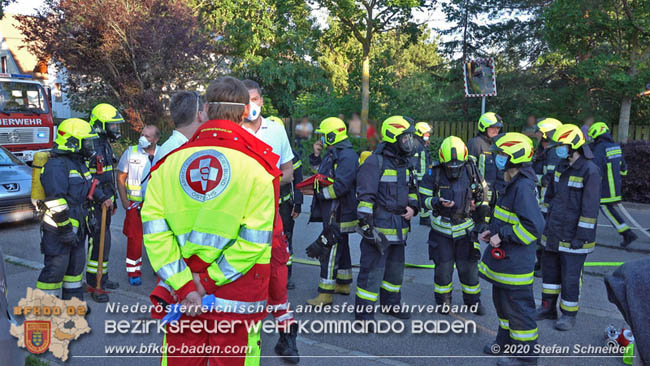 20200606 Brand in einem Tribuswinkler Einfamilienhaus Foto: © Stefan Schneider BFK Baden 20200606 Brand in einem Tribuswinkler Einfamilienhaus Foto: © Stefan Schneider BFK Baden