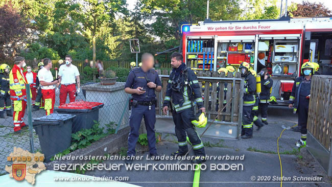 20200606 Brand in einem Tribuswinkler Einfamilienhaus Foto: © Stefan Schneider BFK Baden 20200606 Brand in einem Tribuswinkler Einfamilienhaus Foto: © Stefan Schneider BFK Baden