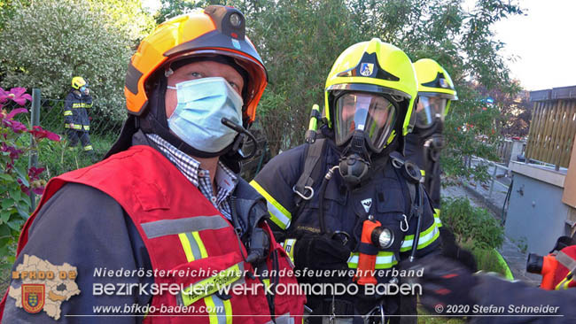 20200606 Brand in einem Tribuswinkler Einfamilienhaus Foto: © Stefan Schneider BFK Baden 20200606 Brand in einem Tribuswinkler Einfamilienhaus Foto: © Stefan Schneider BFK Baden
