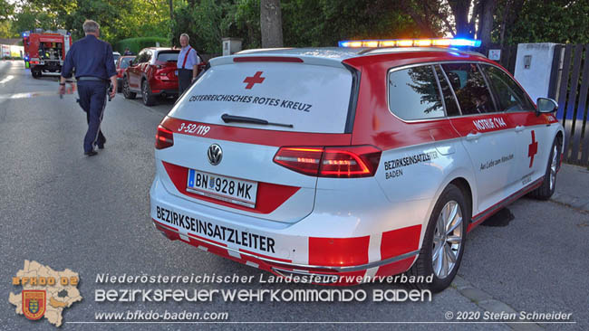 20200606 Brand in einem Tribuswinkler Einfamilienhaus Foto: © Stefan Schneider BFK Baden 20200606 Brand in einem Tribuswinkler Einfamilienhaus Foto: © Stefan Schneider BFK Baden
