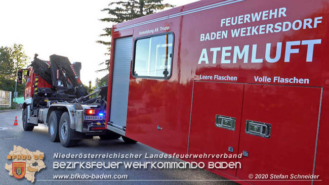 20200606 Brand in einem Tribuswinkler Einfamilienhaus Foto: © Stefan Schneider BFK Baden 20200606 Brand in einem Tribuswinkler Einfamilienhaus Foto: © Stefan Schneider BFK Baden