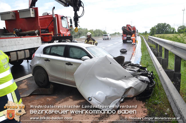 20200610 Verkehrsunfall auf der A3 bei Ebreichsdorf West  Foto: © Thomas Lenger Monatsrevue.at