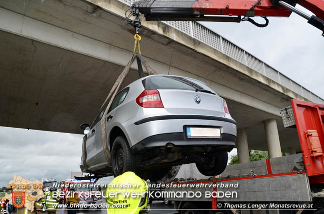 20200610 Verkehrsunfall auf der A3 bei Ebreichsdorf West  Foto: © Thomas Lenger Monatsrevue.at