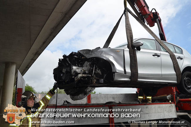 20200610 Verkehrsunfall auf der A3 bei Ebreichsdorf West  Foto: © Thomas Lenger Monatsrevue.at