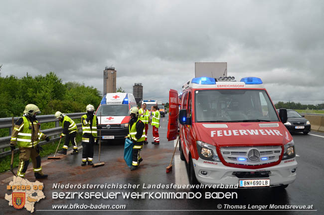 20200610 Verkehrsunfall auf der A3 bei Ebreichsdorf West  Foto: © Thomas Lenger Monatsrevue.at