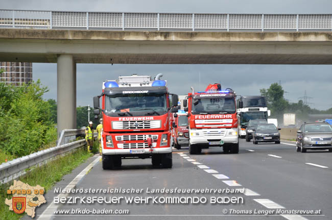 20200610 Verkehrsunfall auf der A3 bei Ebreichsdorf West  Foto: © Thomas Lenger Monatsrevue.at