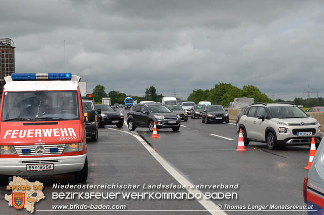 20200610 Verkehrsunfall auf der A3 bei Ebreichsdorf West  Foto: © Thomas Lenger Monatsrevue.at