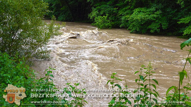 20200621 Hochwasserfhrende Schwechat im Helenental Raum Siegenfeld  Fotos:  Stefan Schneider