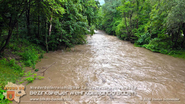 20200621 Hochwasserfhrende Schwechat im Helenental Raum Siegenfeld  Fotos:  Stefan Schneider