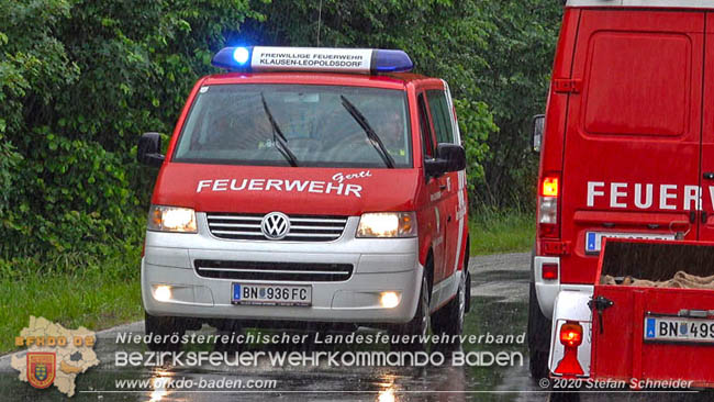 20200621 Hochwasserfhrende Schwechat und starke Regenflle Raum Klausen-Leopoldsdorf  Fotos:  Stefan Schneider