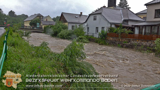 20200621 Hochwasserfhrende Schwechat und starke Regenflle Raum Klausen-Leopoldsdorf  Fotos:  Stefan Schneider