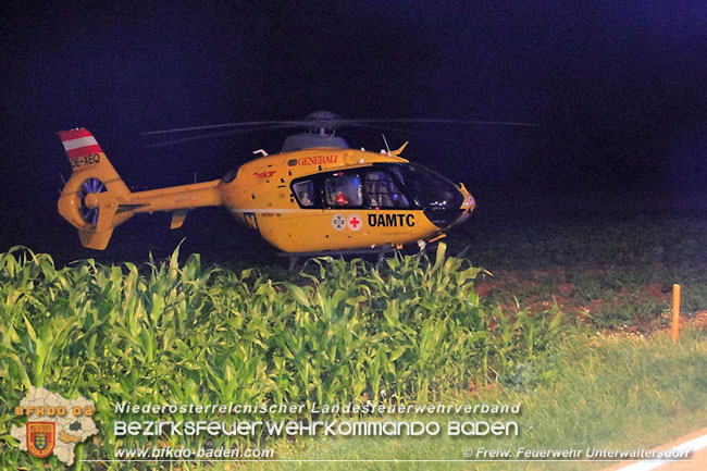 20200704 Schwerer Verkehrsunfall auf der L4043 bei Unterwaltersdorf  Foto:  Freiwillige Feuerwehr Unterwaltersdorf 