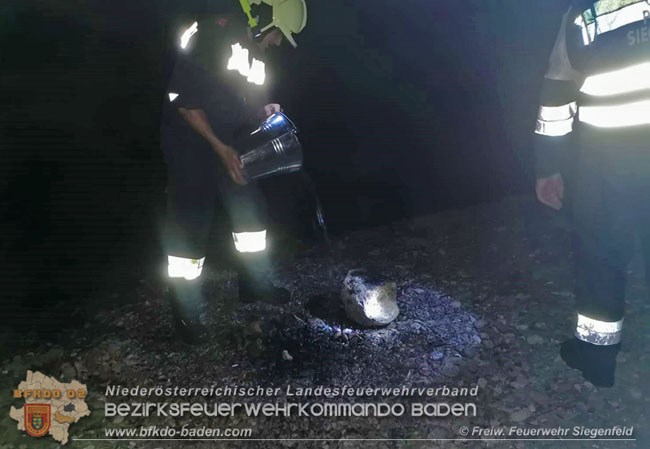 20200727 Illlegales Lagerfeuer im Helenental Foto: Freiwillige Feuerwehr Siegenfeld 20200727 Illlegales Lagerfeuer im Helenental Foto: Freiwillige Feuerwehr Siegenfeld