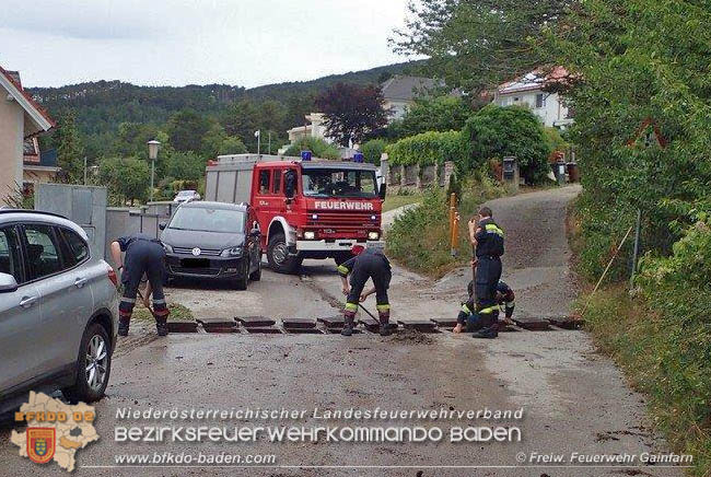 20200726 Unwettereinsatz in Gainfarn  Foto: © Freiwillige Feuerwehr Gainfarn