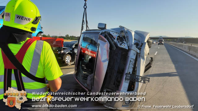 20200730 3 Verkehrsunfälle auf der A2 zwischen Leobersdorf und Baden  Fotos: © Freiwillige Feuerwehr Leobersdorf