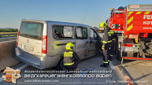 20200730 3 Verkehrsunfälle auf der A2 zwischen Leobersdorf und Baden  Fotos: © Freiwillige Feuerwehr Leobersdorf