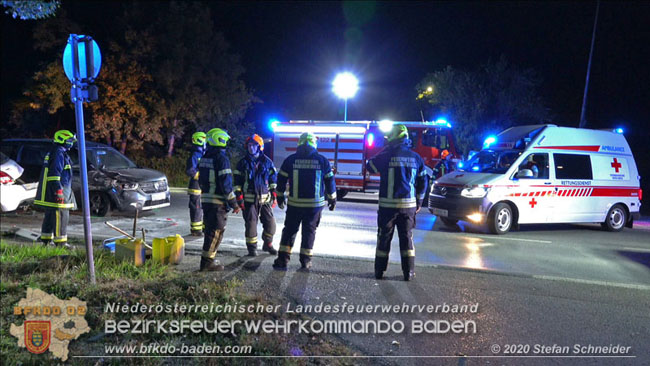 20200904 Verkehrsunfall auf der B210 im Freilandgebiet von Tribuswinkel  Foto:  Stefan Schneider