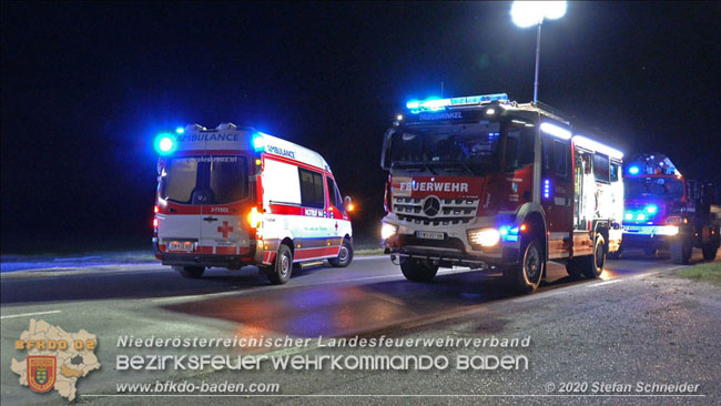 20200904 Verkehrsunfall auf der B210 im Freilandgebiet von Tribuswinkel  Foto:  Stefan Schneider