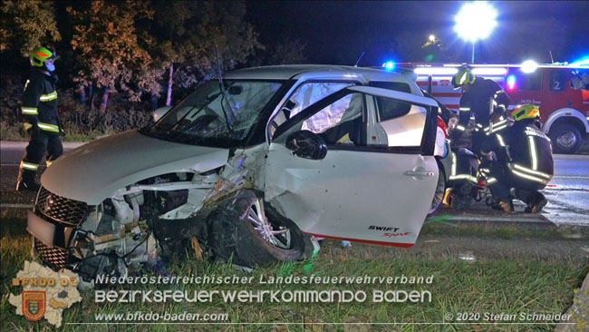 20200904 Verkehrsunfall auf der B210 im Freilandgebiet von Tribuswinkel  Foto:  Stefan Schneider