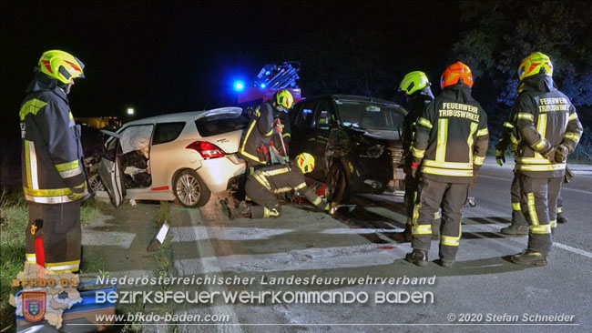 20200904 Verkehrsunfall auf der B210 im Freilandgebiet von Tribuswinkel  Foto:  Stefan Schneider