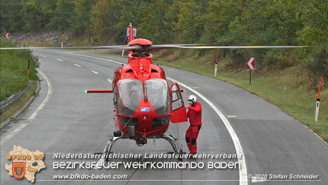 20201014 Verkehrsunfall auf der A21 zwischen Mayerling und Heiligenkreuz  Foto:  Stefan Schneider 