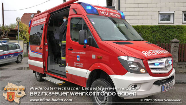 20201014 Untersttzung Rettungsdienst bei Arbeitsunfall Mllersdorf/Guntramsdorf  Fotos:  Stefan Schneider BFK BADEN