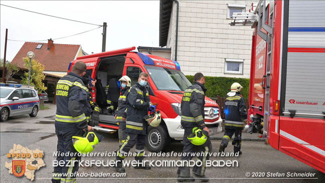 20201014 Untersttzung Rettungsdienst bei Arbeitsunfall Mllersdorf/Guntramsdorf  Fotos:  Stefan Schneider BFK BADEN