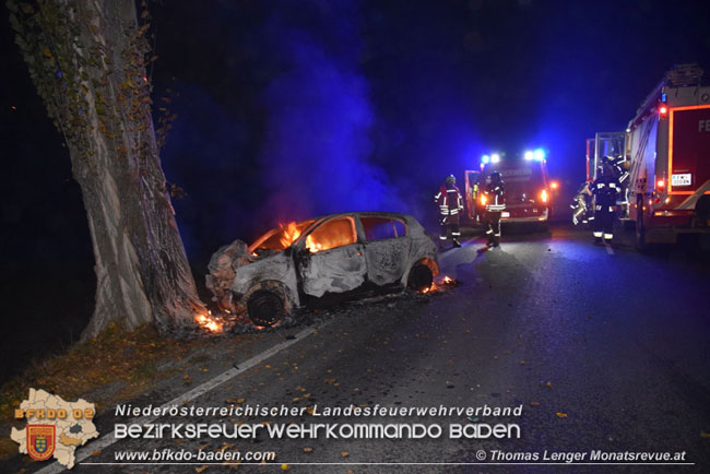 20201109 Verkehrsunfall auf der LB210 zwischen Oberwaltersdorf und Ebreichsdorf  Foto:  Thomas Lenger