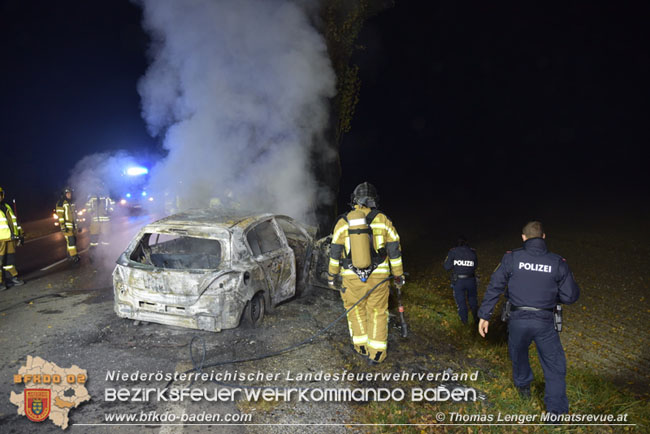 20201109 Verkehrsunfall auf der LB210 zwischen Oberwaltersdorf und Ebreichsdorf  Foto:  Thomas Lenger