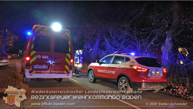 20201205 Unfall auf der Sdbahnstrecke bei Kottingbrunn  Foto:  Stefan Schneider BFKDO BADEN