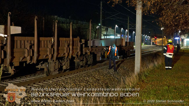 20201205 Unfall auf der Südbahnstrecke bei Kottingbrunn Foto: © Stefan Schneider BFKDO BADEN 20201205 Unfall auf der Südbahnstrecke bei Kottingbrunn Foto: © Stefan Schneider BFKDO BADEN