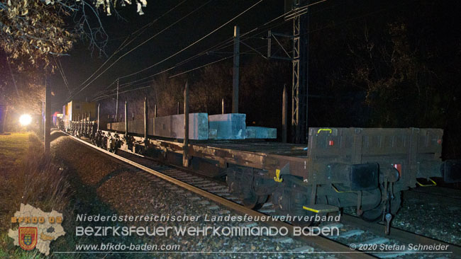 20201205 Unfall auf der Sdbahnstrecke bei Kottingbrunn  Foto:  Stefan Schneider BFKDO BADEN