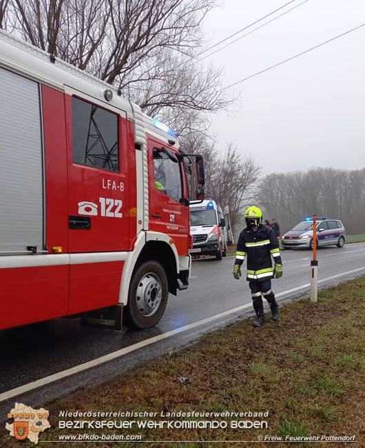 20210104 Forstunfall bei Pottendorf  Foto: © Freiwillige Feuerwehr Pottendorf