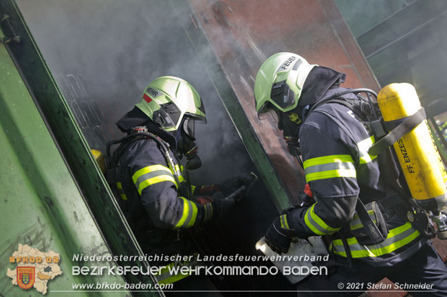 20210105 Brand einer Filteranlage whrend Revisionsarbeiten in Enzesfeld  Foto:  Stefan Schneider BFKDO Baden