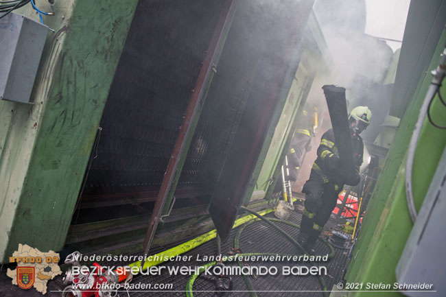 20210105 Brand einer Filteranlage whrend Revisionsarbeiten in Enzesfeld  Foto:  Stefan Schneider BFKDO Baden