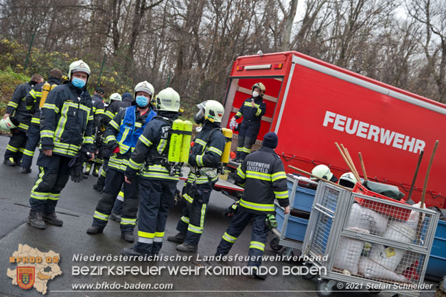 20210105 Brand einer Filteranlage während Revisionsarbeiten in Enzesfeld Foto: © Stefan Schneider BFKDO Baden 20210105 Brand einer Filteranlage während Revisionsarbeiten in Enzesfeld Foto: © Stefan Schneider BFKDO Baden