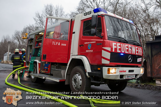 20210105 Brand einer Filteranlage während Revisionsarbeiten in Enzesfeld Foto: © Stefan Schneider BFKDO Baden 20210105 Brand einer Filteranlage während Revisionsarbeiten in Enzesfeld Foto: © Stefan Schneider BFKDO Baden