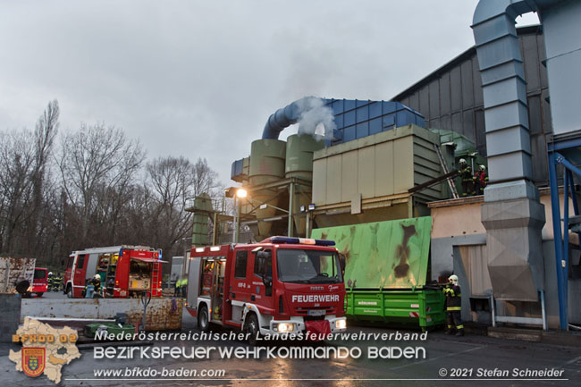 20210105 Brand einer Filteranlage whrend Revisionsarbeiten in Enzesfeld  Foto:  Stefan Schneider BFKDO Baden