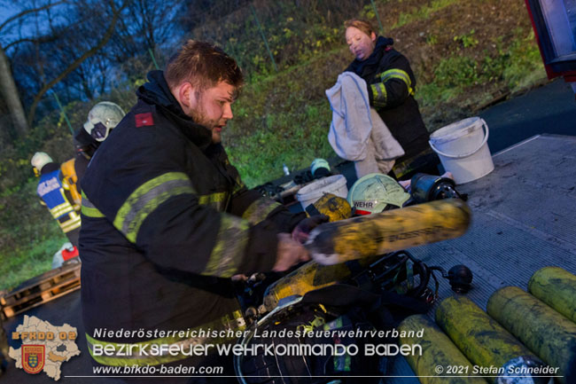 20210105 Brand einer Filteranlage whrend Revisionsarbeiten in Enzesfeld  Foto:  Stefan Schneider BFKDO Baden