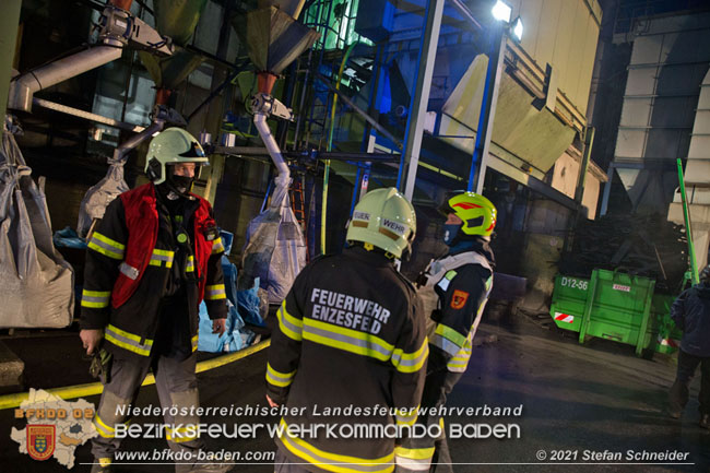 20210105 Brand einer Filteranlage während Revisionsarbeiten in Enzesfeld Foto: © Stefan Schneider BFKDO Baden 20210105 Brand einer Filteranlage während Revisionsarbeiten in Enzesfeld Foto: © Stefan Schneider BFKDO Baden