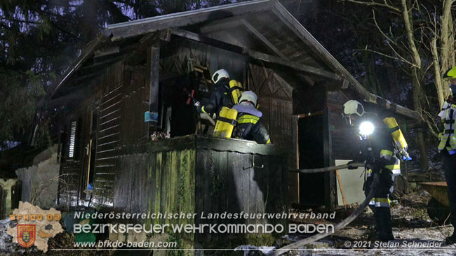 20210111 Brand einer Holzhtte im Waldgebiet Furth a.d.Triesting   Foto:  Stefan Schneider BFKDO Baden