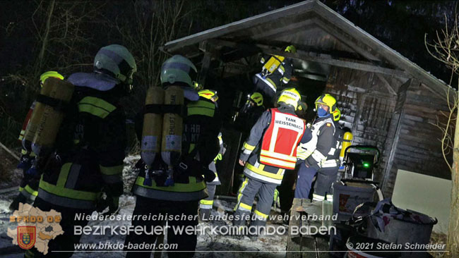 20210111 Brand einer Holzhtte im Waldgebiet Furth a.d.Triesting   Foto:  Stefan Schneider BFKDO Baden