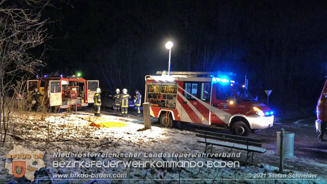 20210111 Brand einer Holzhtte im Waldgebiet Furth a.d.Triesting   Foto:  Stefan Schneider BFKDO Baden