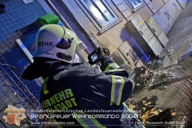 20210121 Brand im Badener Stadtzentrum  Foto: Freiwillige Feuerwehr Baden-Stadt / Stefan Schneider