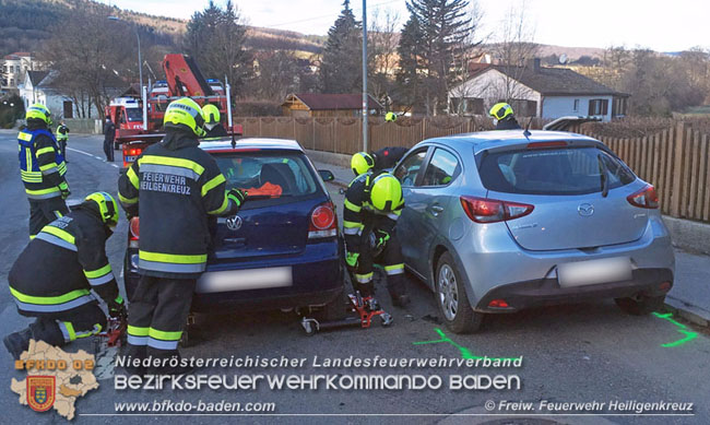 20210125 Verkehrsunfall LB11 in Heiligenkreuz   Foto: © Freiwillige Feuerwehr Heiligenkreuz