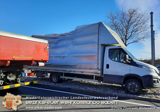 20210204 Auf der LB17 bei Mllersdorf erfassten Windben zwei Fahrzeuge  Foto:  FF Mllersdorf