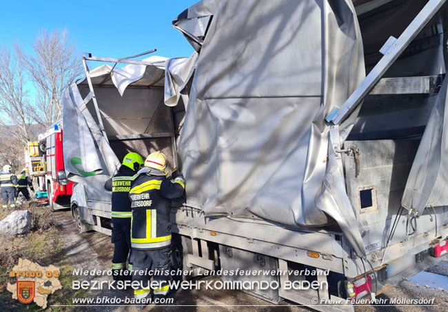 20210204 Auf der LB17 bei Mllersdorf erfassten Windben zwei Fahrzeuge  Foto:  FF Mllersdorf